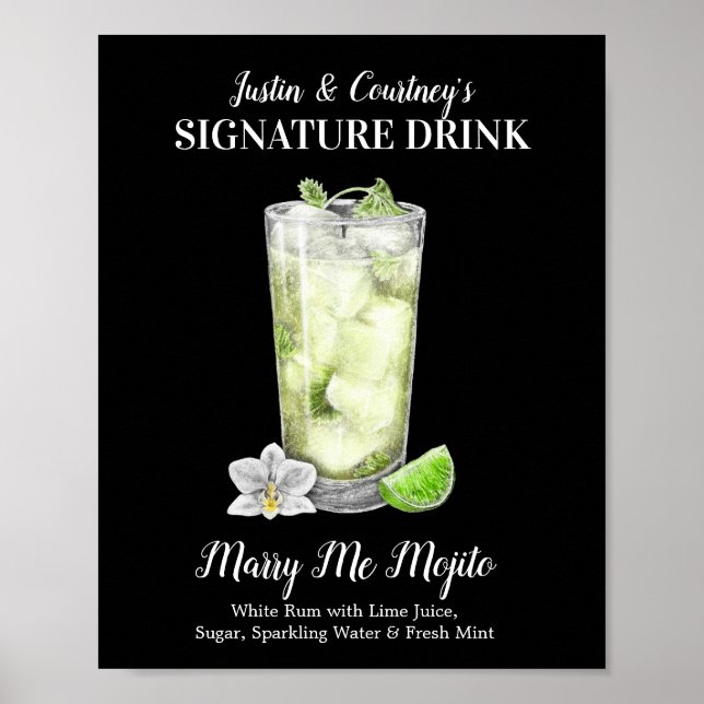 Póster Tall Mojito ・ PERSONALIZA esta bebida de firma Pla (Frente)