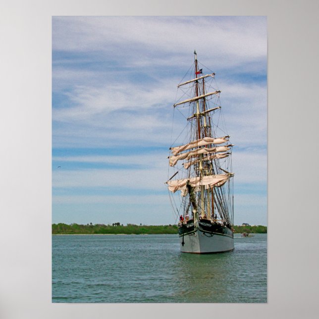 Póster Tall Ship Elissa (Frente)