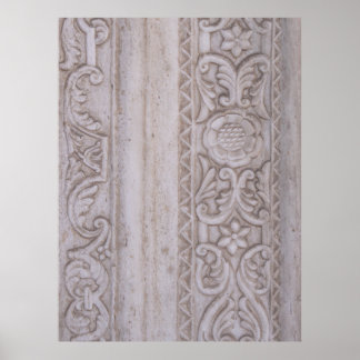 Póster Tallados florales de Atenas