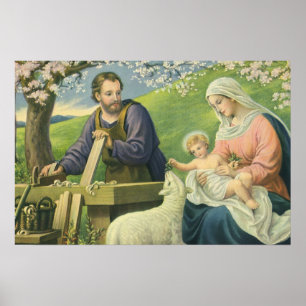 Póster Taller de José con María y el Niño Jesús