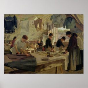 Póster Taller de planchado en Trouville, 1888