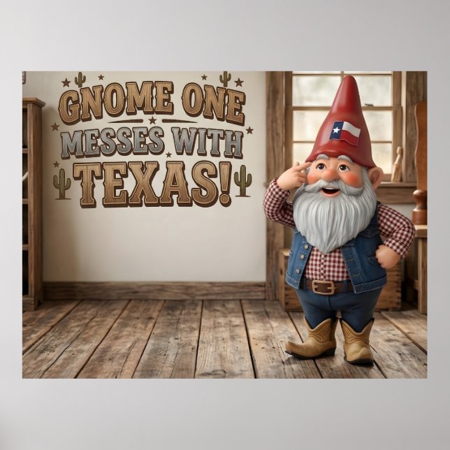 Póster "Taller 'Gnome One fastidia a Texas'" (Frente)