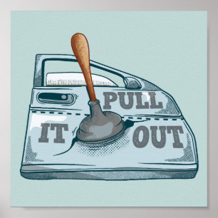 Póster Taller sobre el coche de palizas de panel