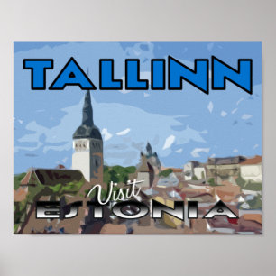 Póster Tallin, Visita Estonia