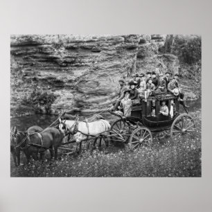 Póster TALLYHO COACH FIESTA c. 1889