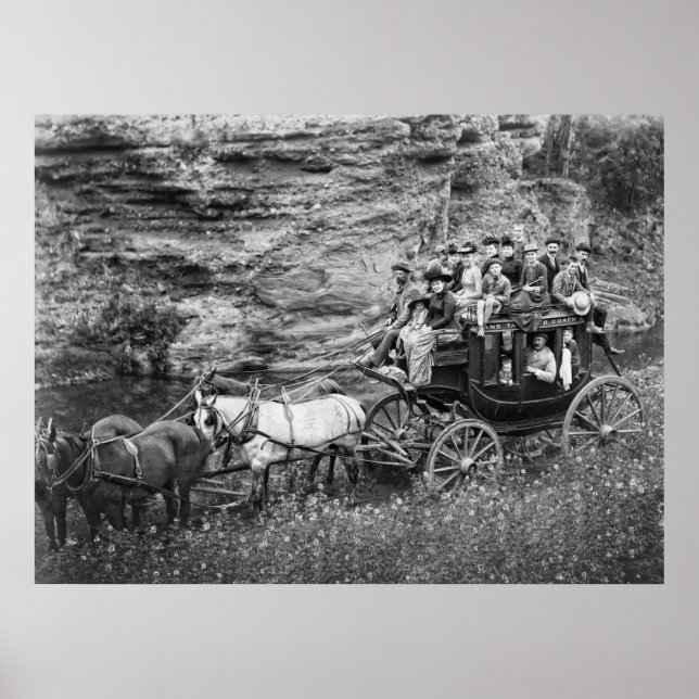 Póster TALLYHO COACH FIESTA c. 1889 (Frente)