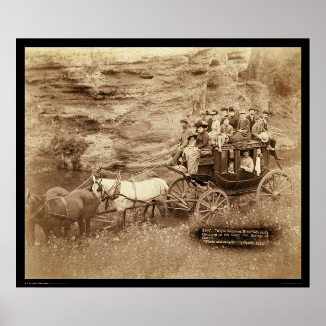 Póster Tallyho Stagecoach Sioux City SD 1889 (Frente)