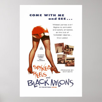 Póster Talones y nylones negros