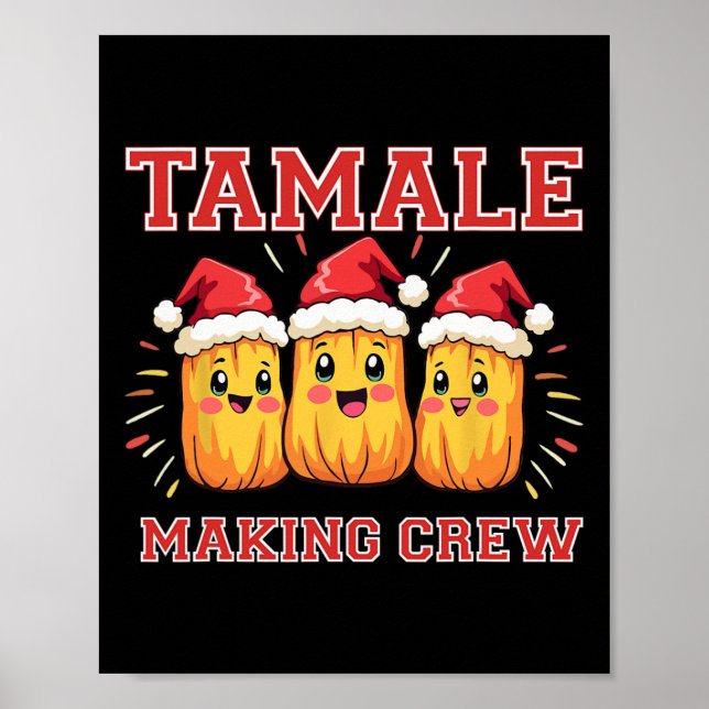 Póster Tamale Making Crew Navidades Fiesta (Frente)