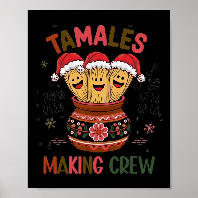 Póster Tamales Haciendo Gracioso El Ch Mexicano De La Tem (Frente)
