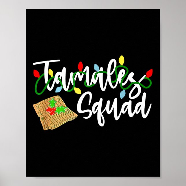 Póster Tamales Squad Tamales Crew Fun Navidades (Frente)