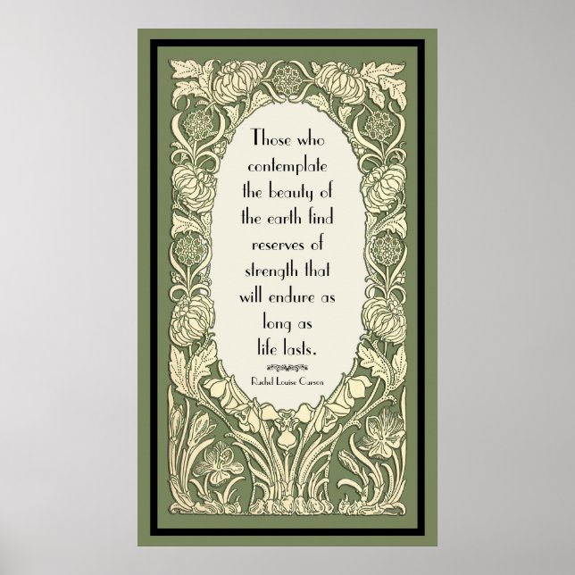 Póster Tamaño del Personalizado de la cotización floral d (Frente)