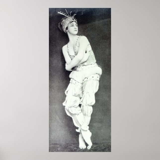 Póster Tamara Karsavina en el rol de Zobeide (Frente)