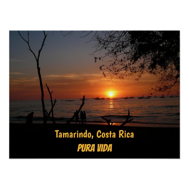 Póster Tamarindo Sunset (Anverso)