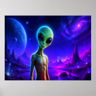 Póster También estoy curioso acerca de ti, Alien verde y