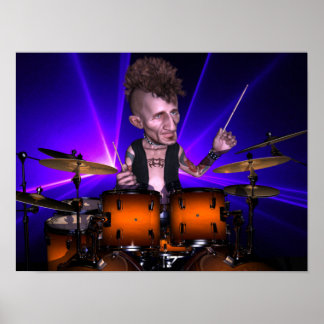 Póster Tambor con el Poster Lasers