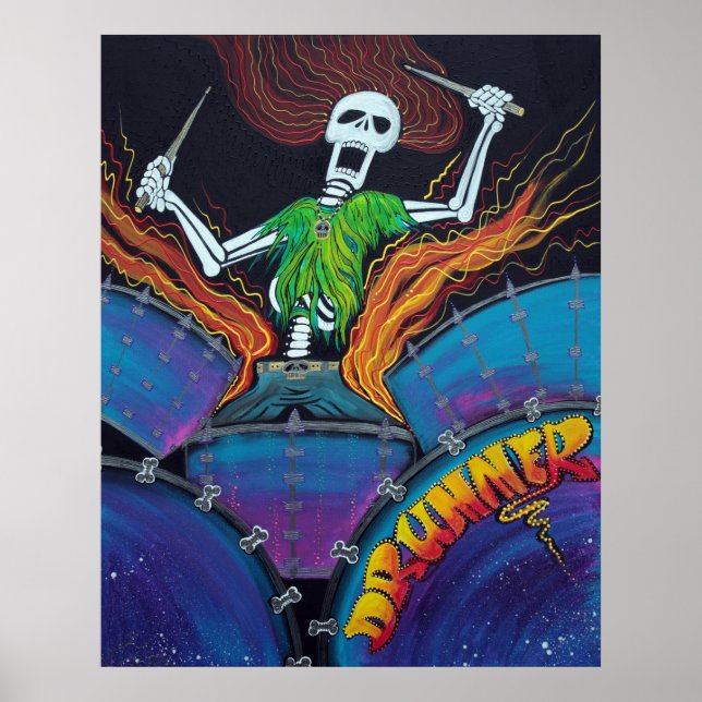 Póster Tambor Del Poster Muerto (Frente)