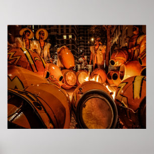 Póster Tambores de candombe templados, montevideo, urugua