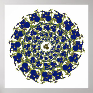 Póster tambores de música rock