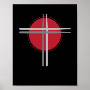 Póster Tambores de tambores cruzados