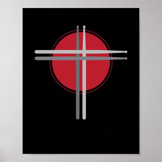 Póster Tambores de tambores cruzados (Frente)
