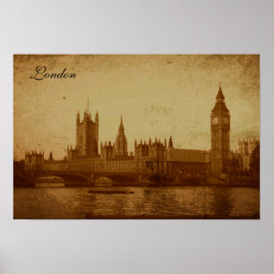Póster Támesis de Londres