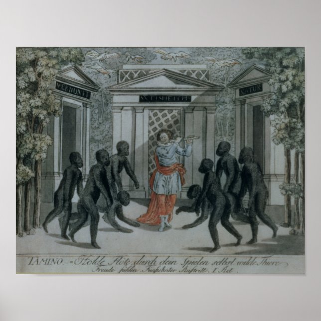 Póster Tamino toca la flauta mágica (Frente)