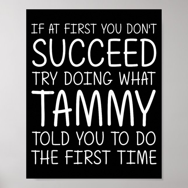 Póster Tammy Gift Name D Birthday Funny Christmas Joke  (Frente)