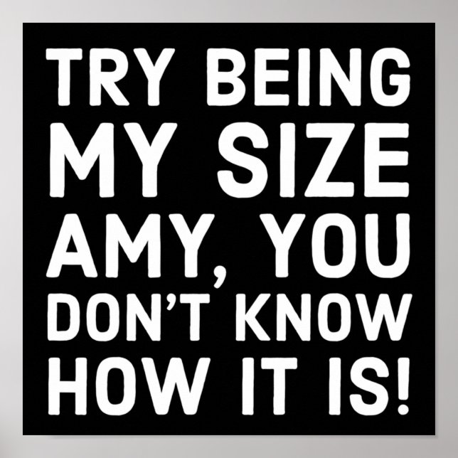 Póster Tammy y Amy hermanas qoute tratan de ser mi tamaño (Frente)