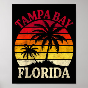 Póster Tampa Bay Florida Playa Palma Tropical Verano
