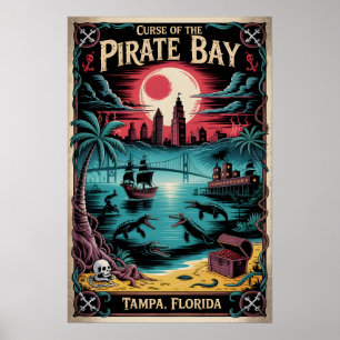 Póster Tampa embrujada, Florida Maldición de la Bahía Pir