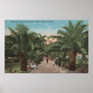 Póster Tampa, FL - View of Ballast Point Park Entrance