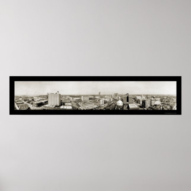 Póster Tampa, Florida Skyline Photo 1921 (Frente)