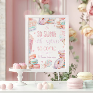 Póster Tan dulce de tu parte para venir dulces Favores