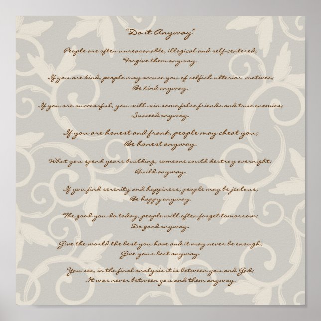 Póster Tan elegante, hazlo de todos modos (Frente)