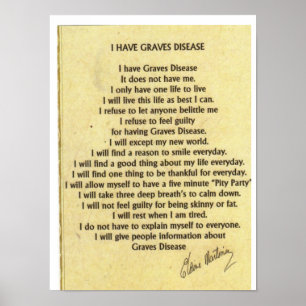Póster Tan I Have Graves'  Disease