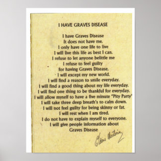 Póster Tan I Have Graves'  Disease