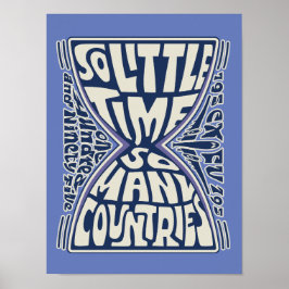 Póster Tan Poco Tiempo, Tantos Países - Psicodélico