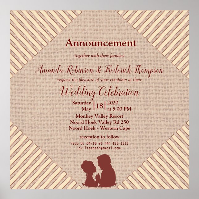 Póster Tan - Vino de Marsala y matices texturados de rosa (Frente)