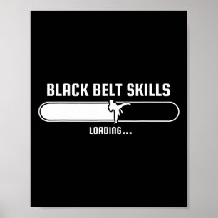 Póster Tang Soo Do Funny Kids Black Belt Habilidades Carg