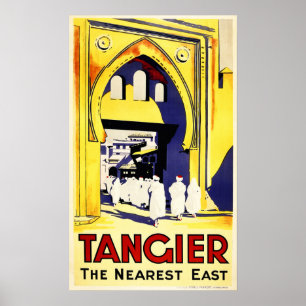 Póster TANGIER El Viaje de Vintage más Cercano al Este de