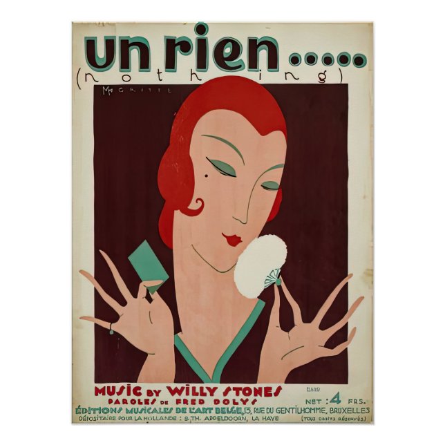 Póster Tango art déco en los años 20 (Anverso)