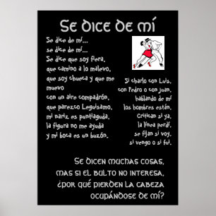 Póster Tango de mi Lyrics de los dados del SE