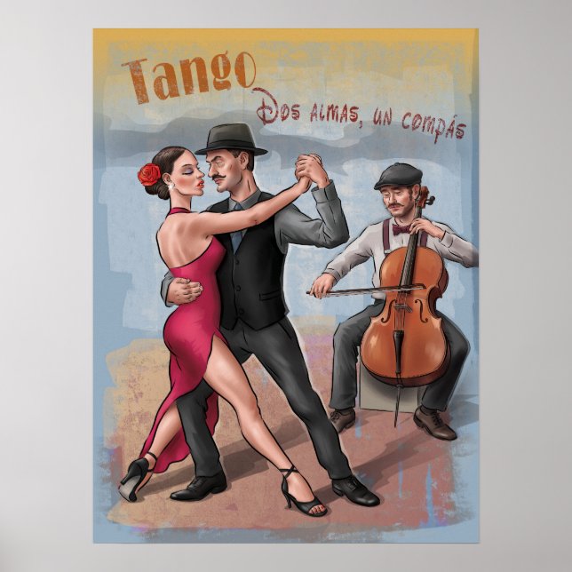 Póster Tango - Dos almas, un compás. Poster de Dance Art (Frente)