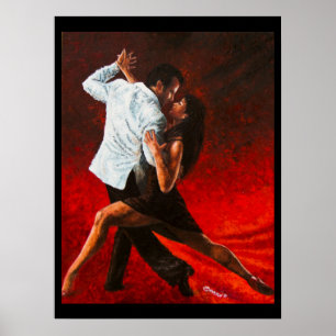 Póster Tango en rojo