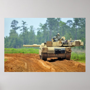 Póster Tanque Abrams M1A1