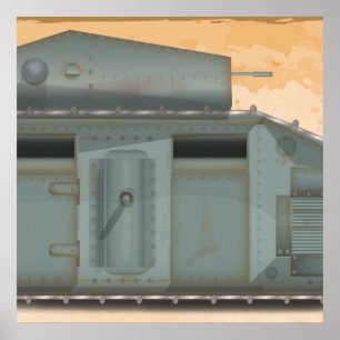 Póster Tanque británico Mark 1