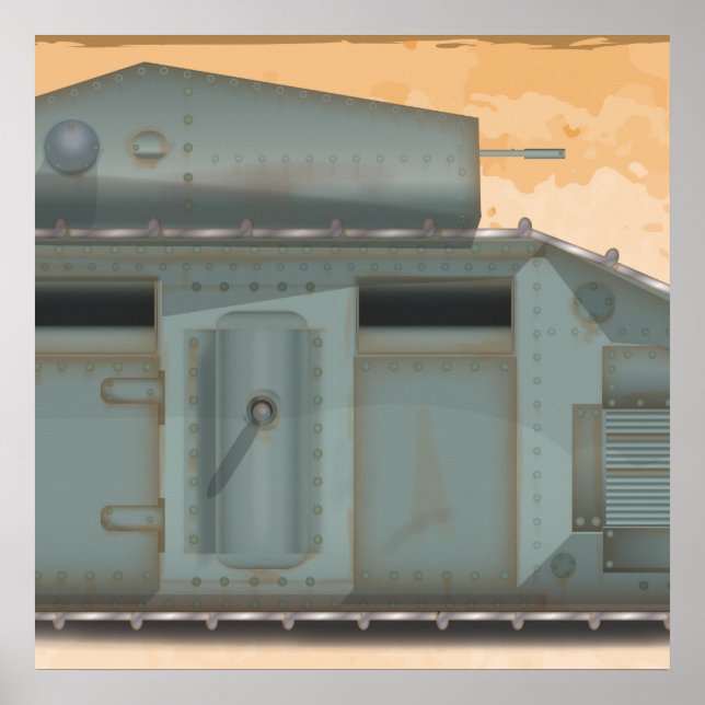 Póster Tanque británico Mark 1 (Frente)