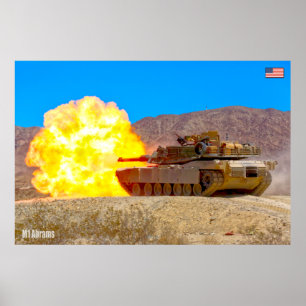 Póster TANQUE DE BATALLA - M1 Abrams