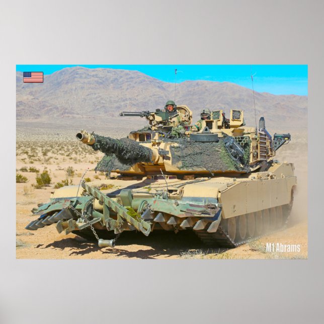 Póster TANQUE DE BATALLA - M1 Abrams (Frente)